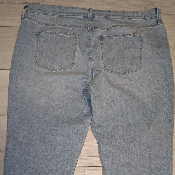 GAP Girlfriend Mid Rise Womens Plus Size Distressed Crop Jeans Size 20R - Picture 4 of 5